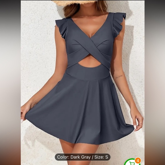 Swimsuit Dress Size Small Swimwear Beach Summer - Picture 4 of 10